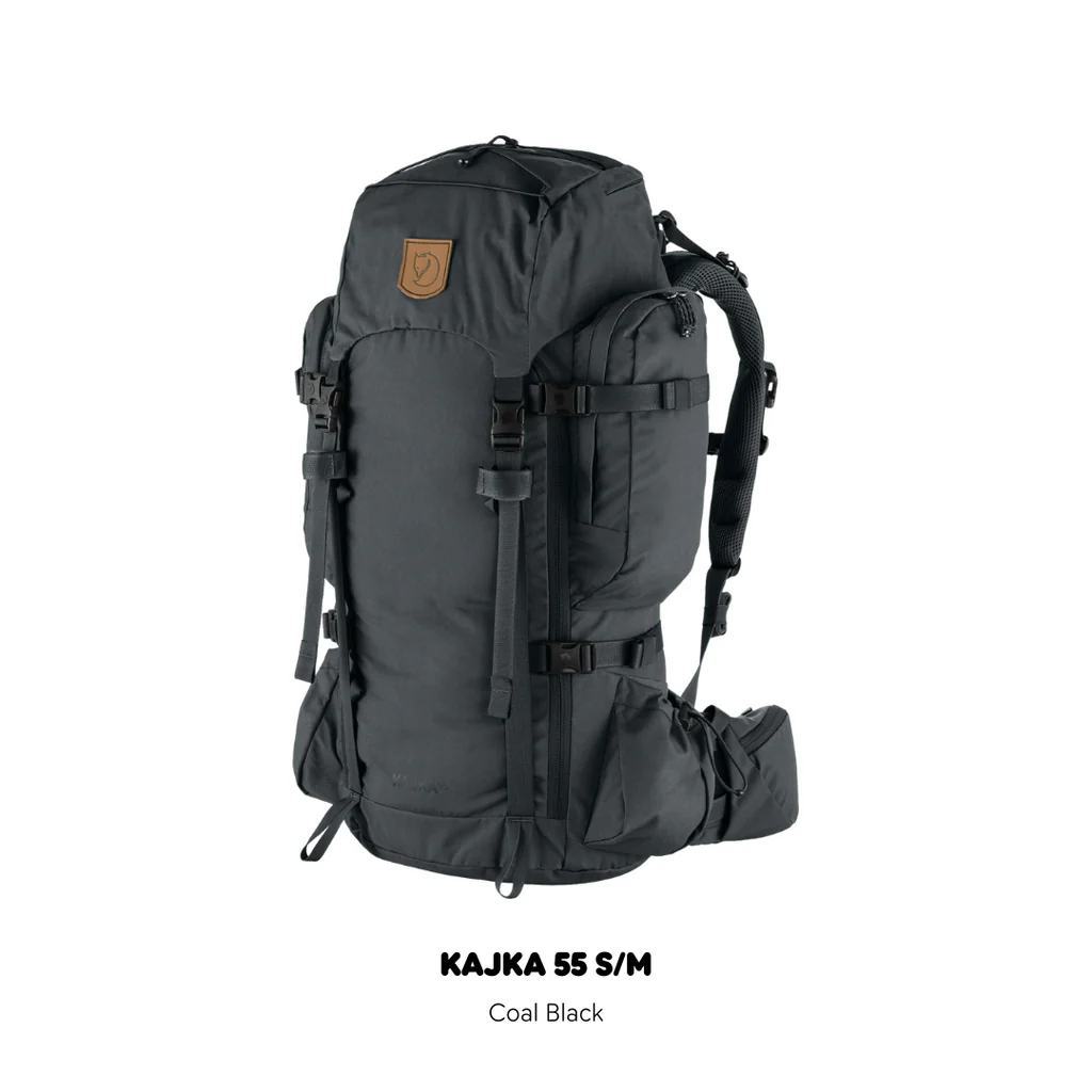 FJALLRAVEN KAJKA 55 S/M COAL BLACK